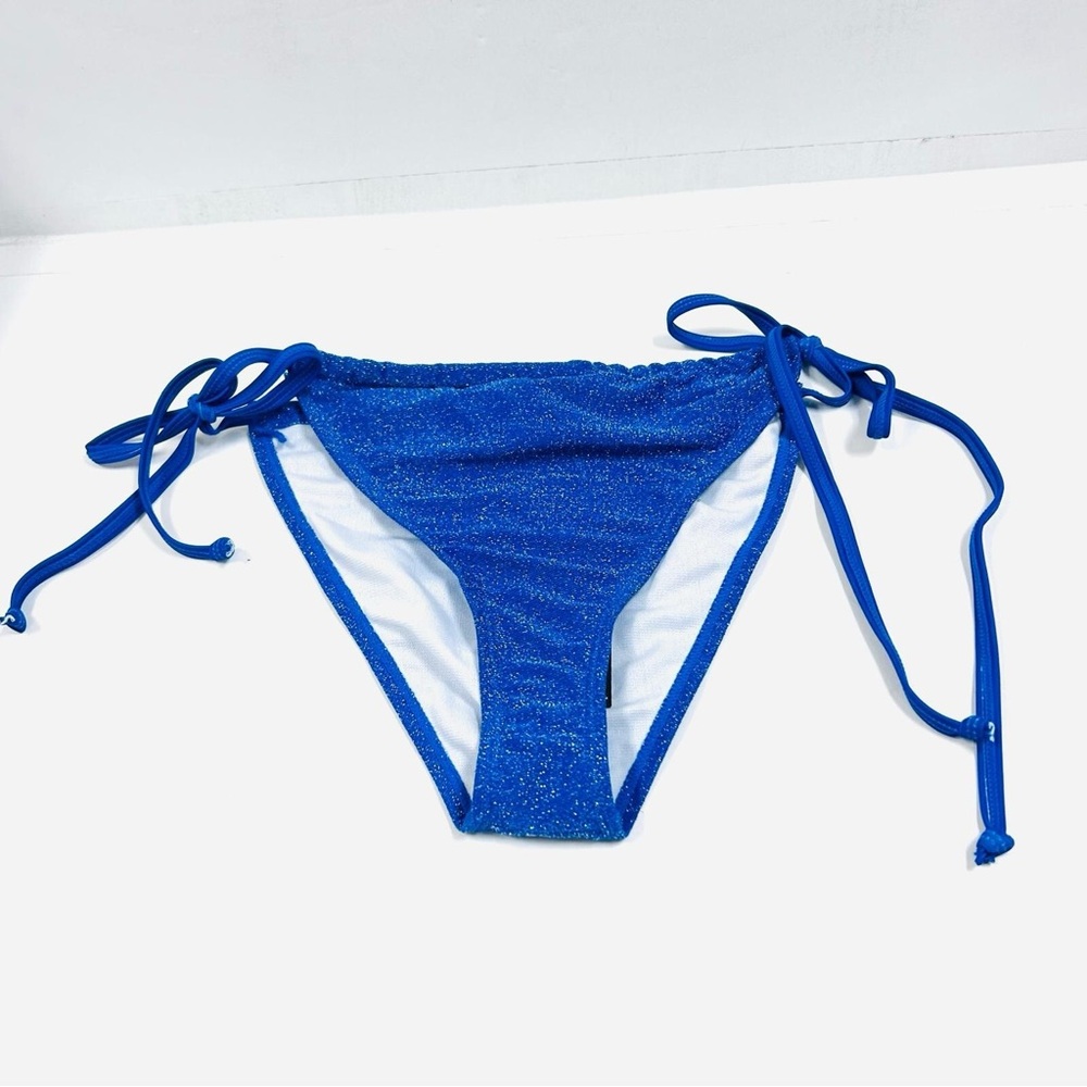 NWT PrettyLittleThing Glitter Side Tie Bikini Bottom